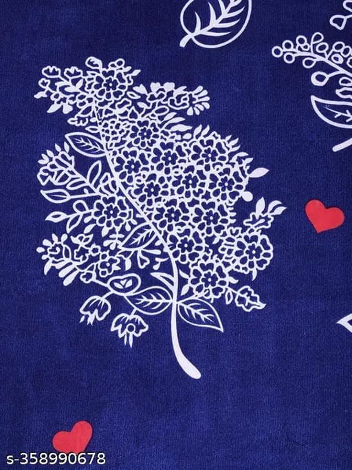 Super Soft Glace Cotton All Round Elastic Fitted Double Bed Bedsheet with 2 Pillow Covers-72x78x8