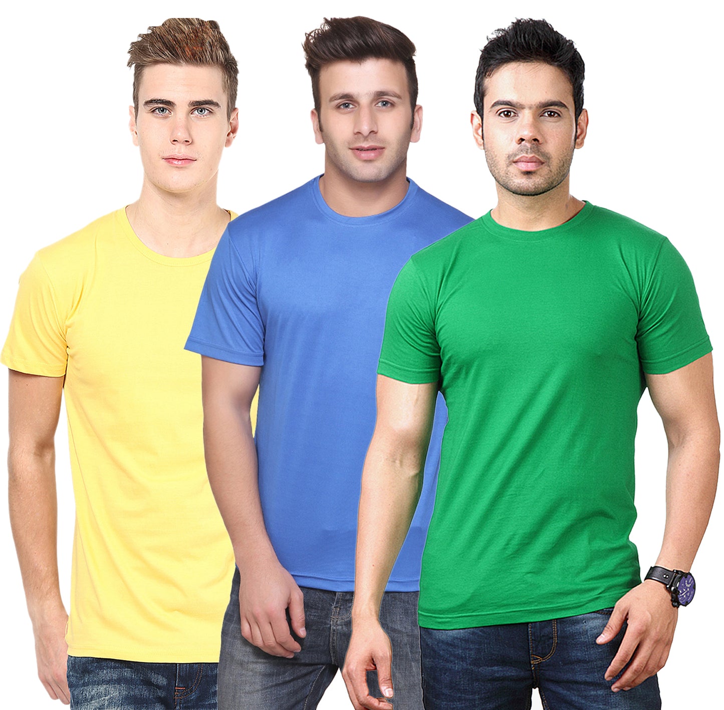 Ketex Round Neck Men's Polyester Blend Dri Fit T-Shirts (Pack of 3)