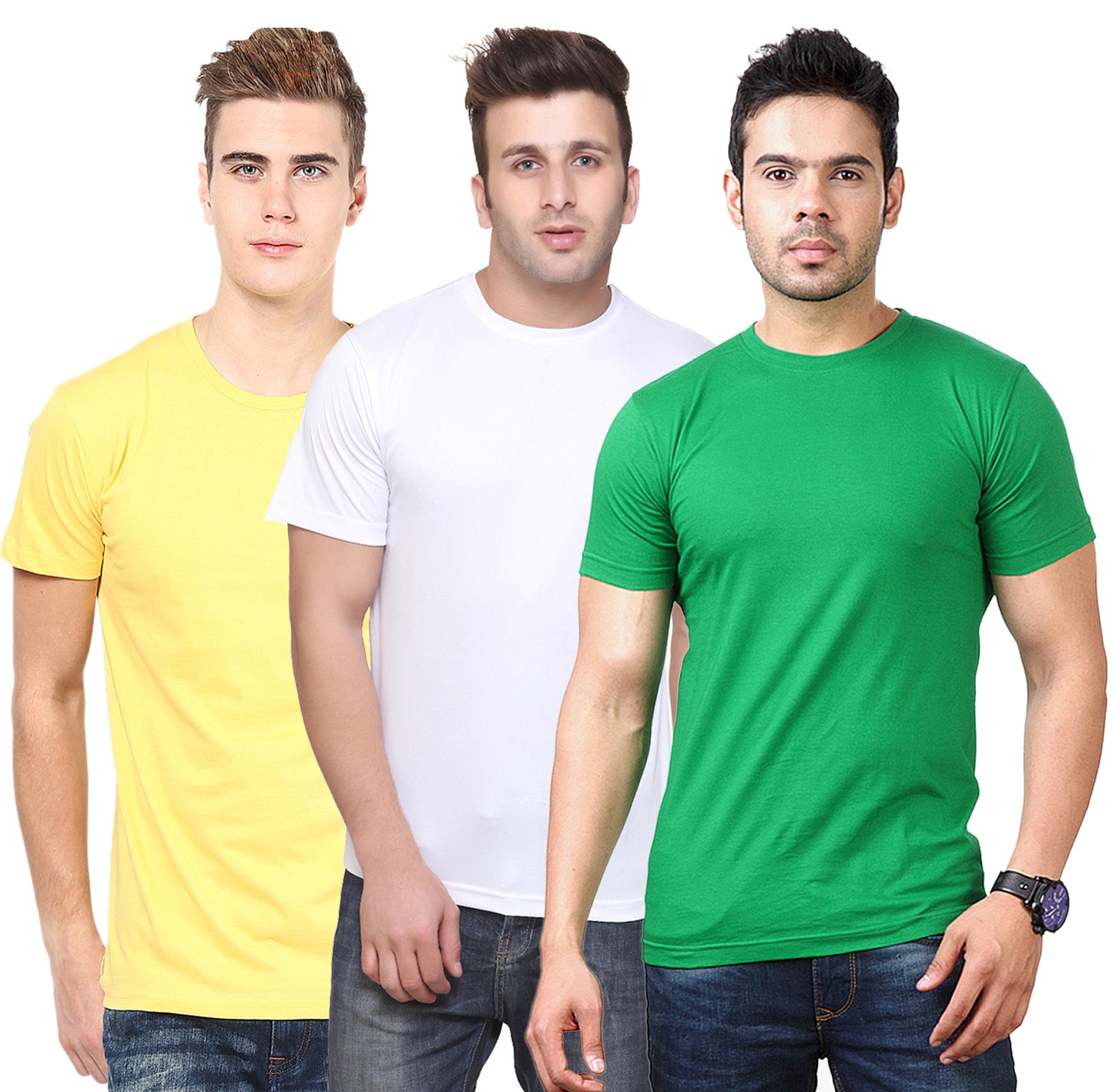 Ketex Round Neck Men's Polyester Blend Dri Fit T-Shirts (Pack of 3)