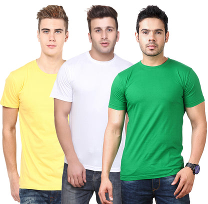 Ketex Round Neck Men's Polyester Blend Dri Fit T-Shirts (Pack of 3)
