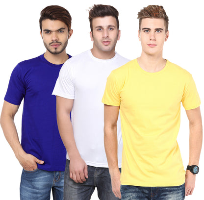 Ketex Round Neck Men's Polyester Blend Dri Fit T-Shirts (Pack of 3)
