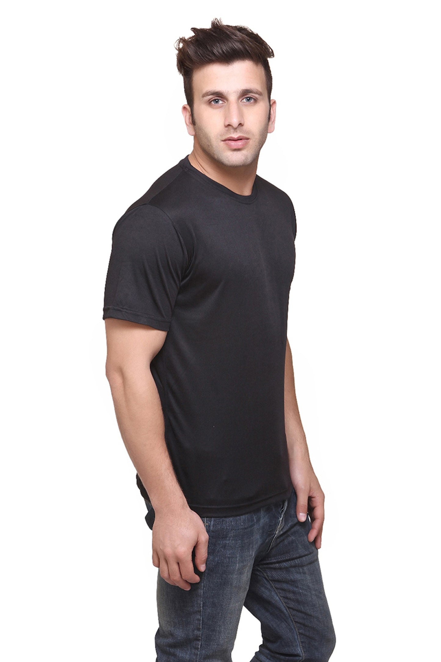 Ketex Round Neck Men's Polyester Blend Dri Fit T-Shirts (Pack of 3)