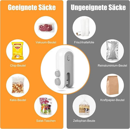 Portable Mini Sealing Machine 2 in 1 USB Rechargeable Magnetic Heat Sealing and Cutting Bag Sealer, Plastic Bag Sealing Machine, Multicolour