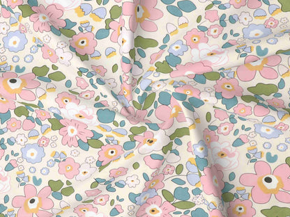 Super Soft Glace Cotton All Round Elastic Fitted Double Bed Bedsheet with 2 Pillow Covers-72x78x8