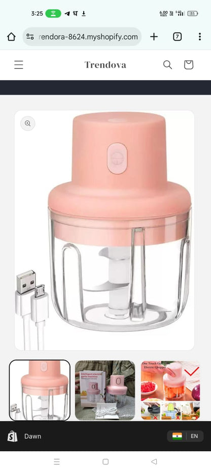 QuickDice Mini  Portable Electric Chopper